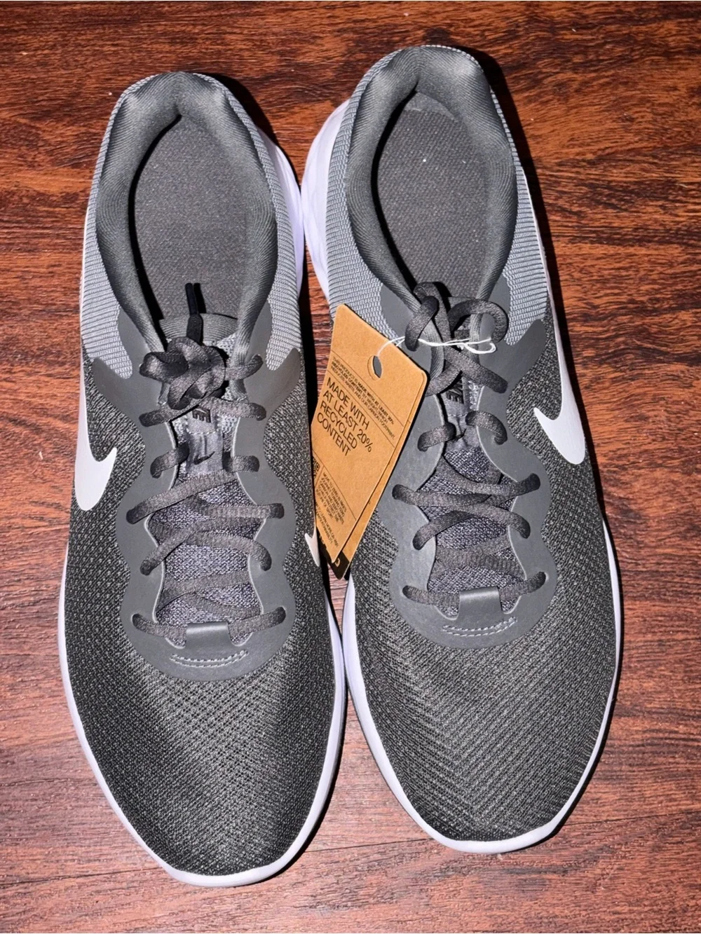 Nike size 12 Mens Gray Running Shoes with White Swoosh